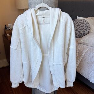 Free People Cream Teddy Jacket